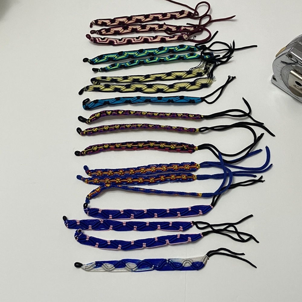 Macrame hand made friendship bracelets‎ set of 18 NEW